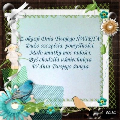 Niebieska kartka z życzeniami na Dzień Ojca